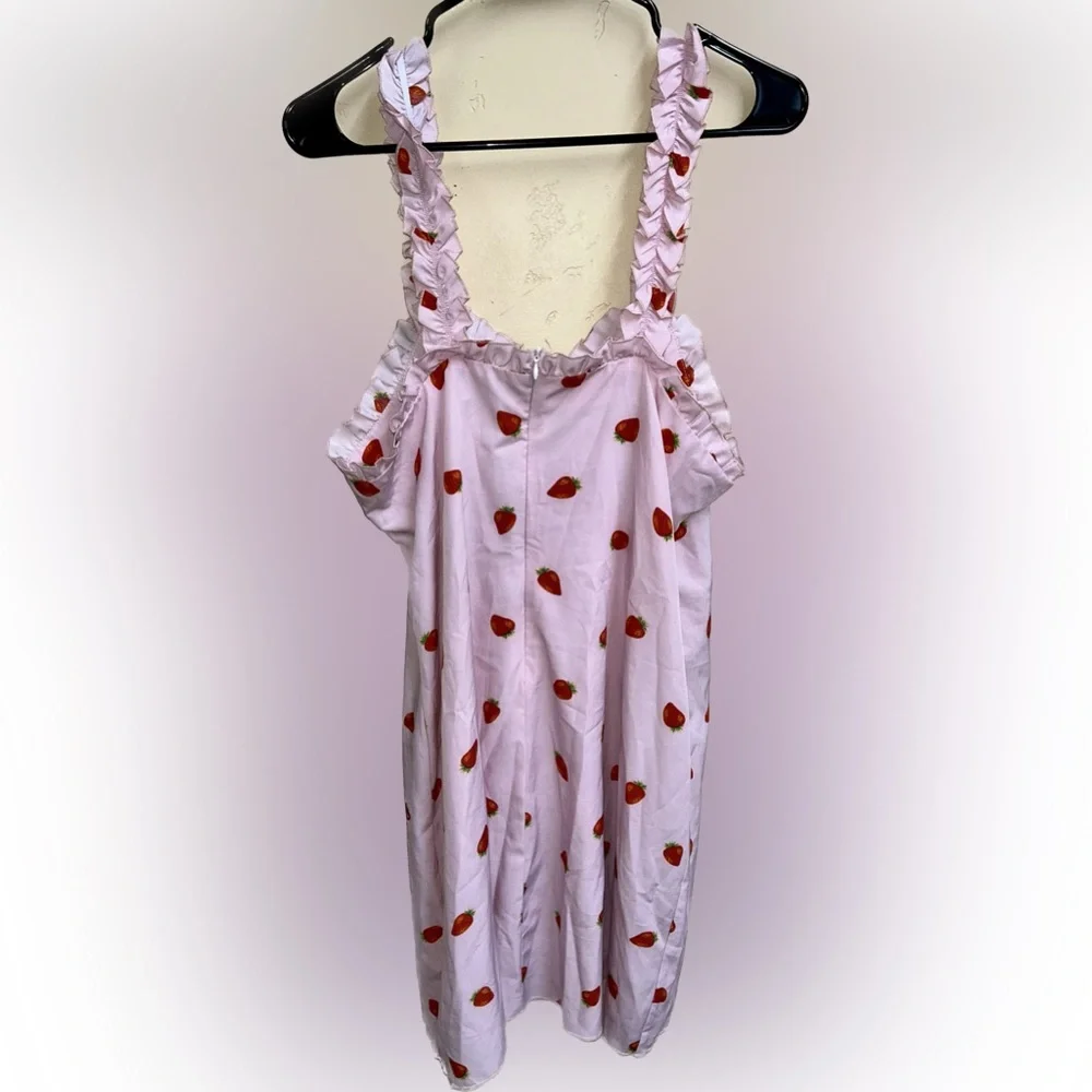 🔥5/$35🔥 SHEIN Curve Strawberry Cutie Pinup Dress - Picture 7 of 8